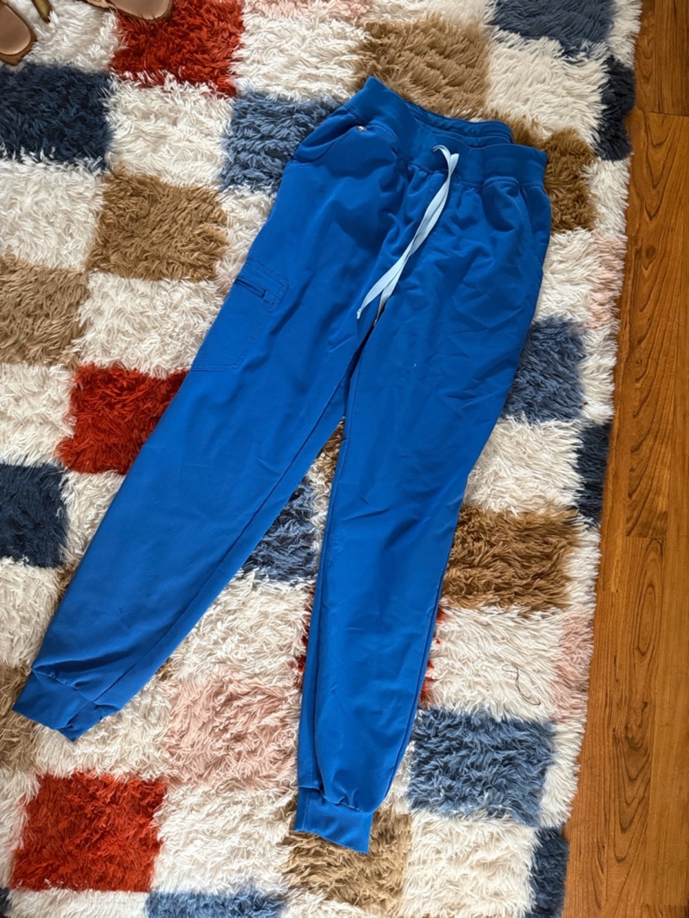 Figs Royal Blue Drawstring Scrub Joggers